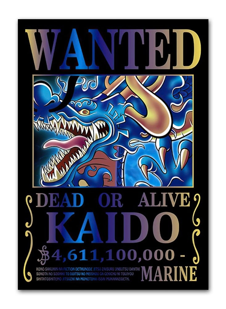 One Piece 1 piece unframed canvas poster One Piece Wanted Poster 20cm*30cm Japanese anime wall art ideal gift for bedroom living room hallway