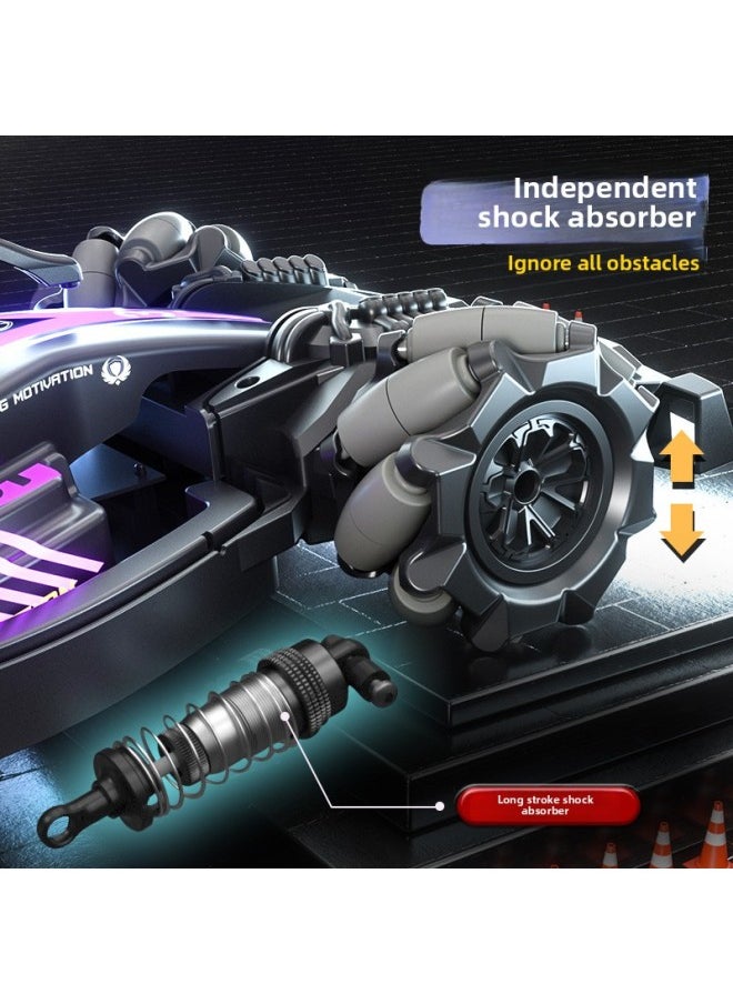 JJRC Simulation F1 Remote Control Car Spray Double Control Remote Control Car Stunt Formula Racing Magic Drift Car-Color:Red