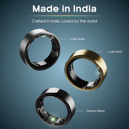 Leaf Halo Smart Ring | Health Tracker | Sleep, Fitness, Stress | Includes 30+ Workout Modes | Battery upto 10 Days | Buy Sizing Kit First | Track Steps, HRV, SPO2 & Periods | Lunar Silver - Size 10 - Image 4