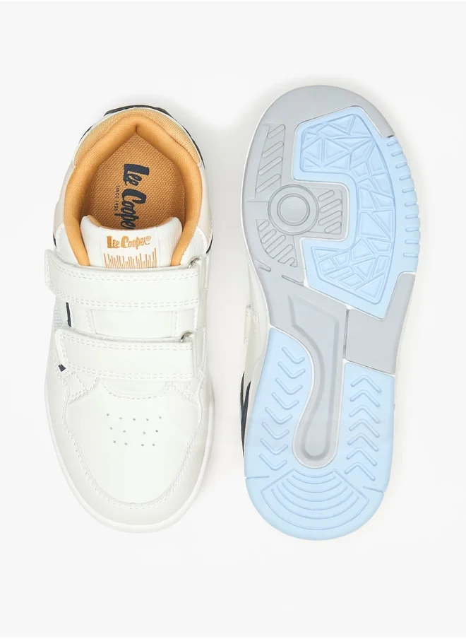لي كوبر Boys' Colourblock Sneakers with Hook and Loop Closure