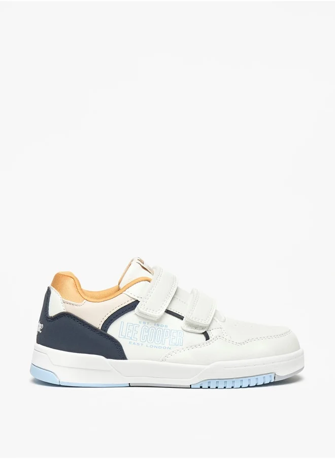 لي كوبر Boys' Colourblock Sneakers with Hook and Loop Closure