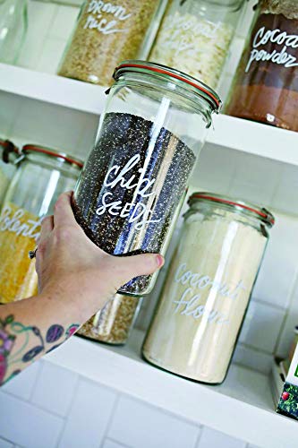 Weck Jar 974 - 1.5L Glass Jars with Large Storage Capacity - Preserving Jars with Airtight Lids Suitable for Pickling - Heat Resistant Canning Jars - Microwave Safe - (1 Jar with Glass Lid) 54 fl. oz - Image 3