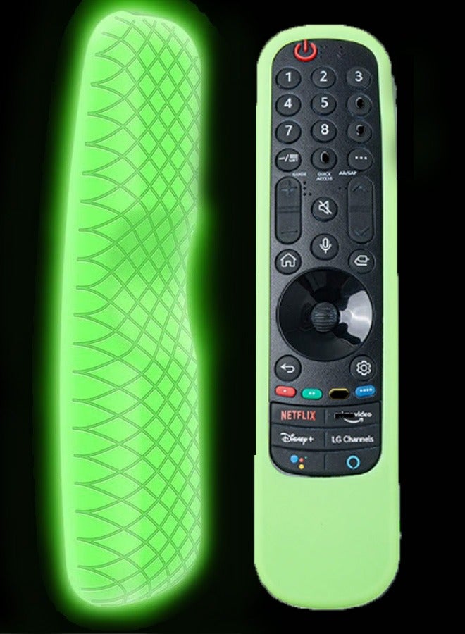 أخبار جراب سيليكون لجهاز التحكم عن بعد LG AN-MR21GA / AN-MR21GC 2021 [مقاوم للصدمات] غطاء واقٍ مضاد للانزلاق لجهاز التحكم عن بعد السحري LG MR22GA MR22GN MR23GA MR24GN جراب واقٍ (أخضر متوهج) - Image 1