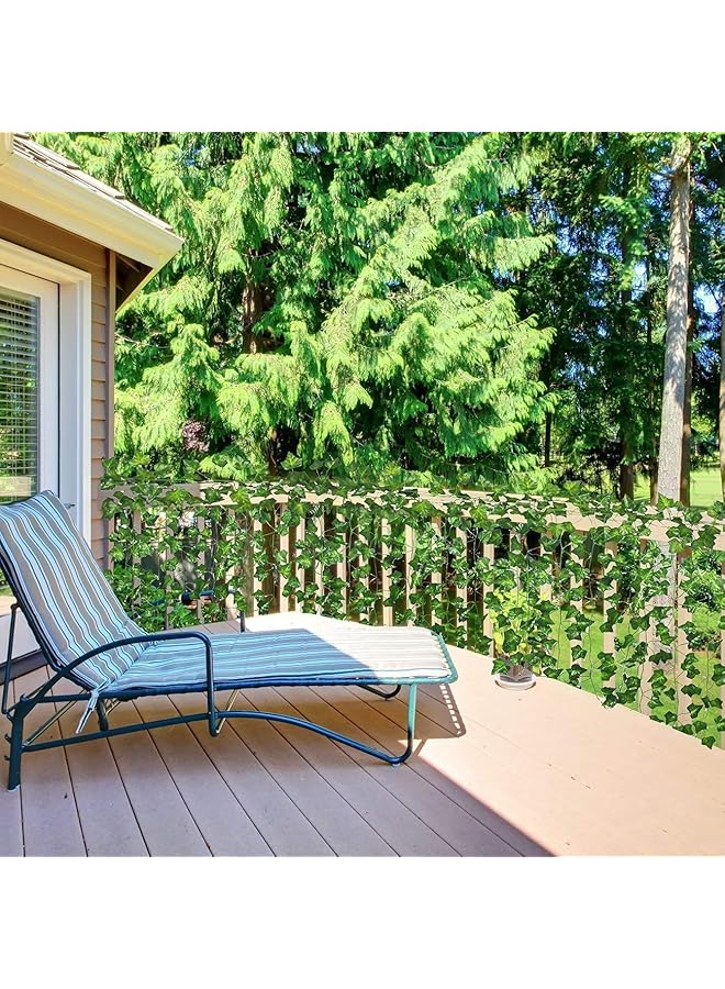 مومو بير نباتات اللبلاب الصناعي المتسلقة 12 خصلة بطول 87 قدمًا، أكاليل زهور صناعية بأوراق شجر صناعية معلقة لتزيين المنزل والمطبخ والحديقة والمكتب وحفلات الزفاف والديكور على الحائط - Image 5