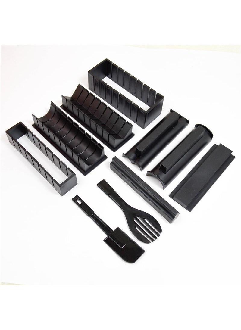 Y&D - 10-Piece Sushi Maker DIY With Utensils Set Black - Image 1