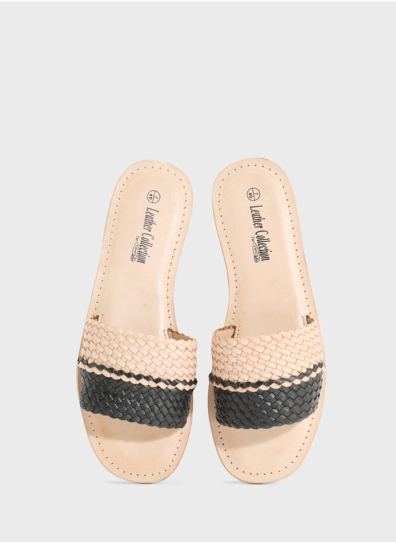Spot-On Striped Summer Flat Sandal  - Image 3