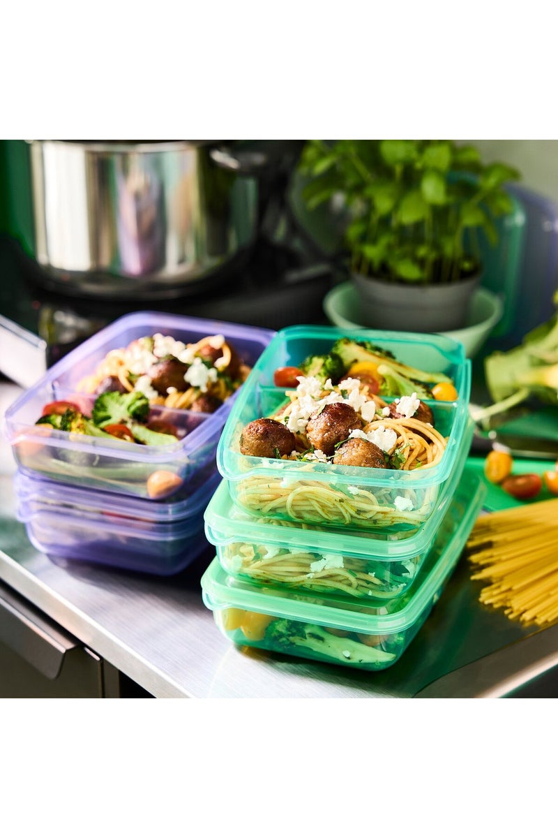 PRUTA Sandwich container with lid, lilac/green - Image 3