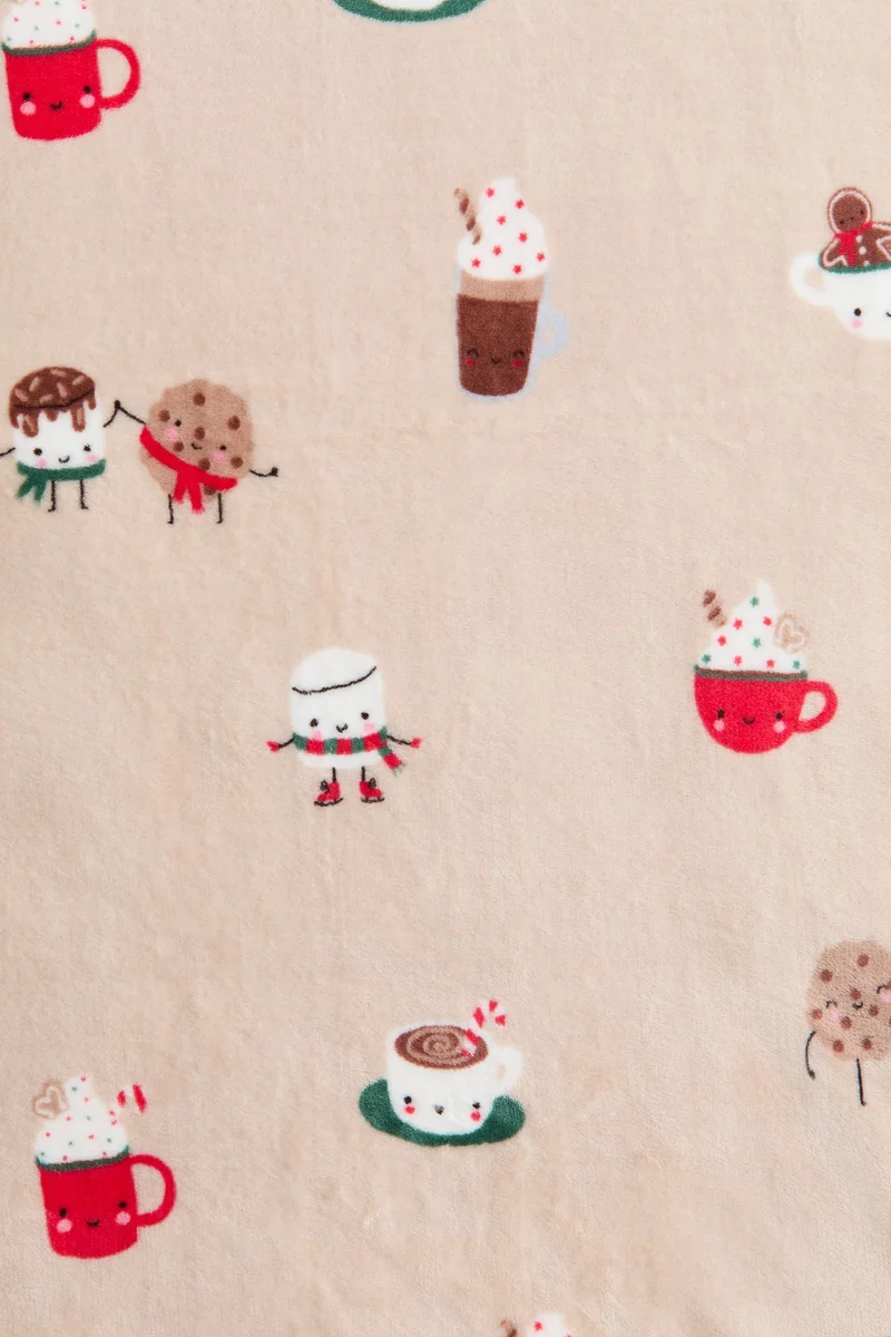 H&M Patterned fleece blanket