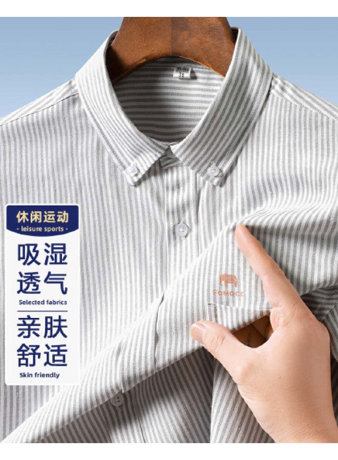 Fomoce 2024 Summer Easy-care Breathable Relaxed Fit Men's Short-sleeve Shirt - Image 1