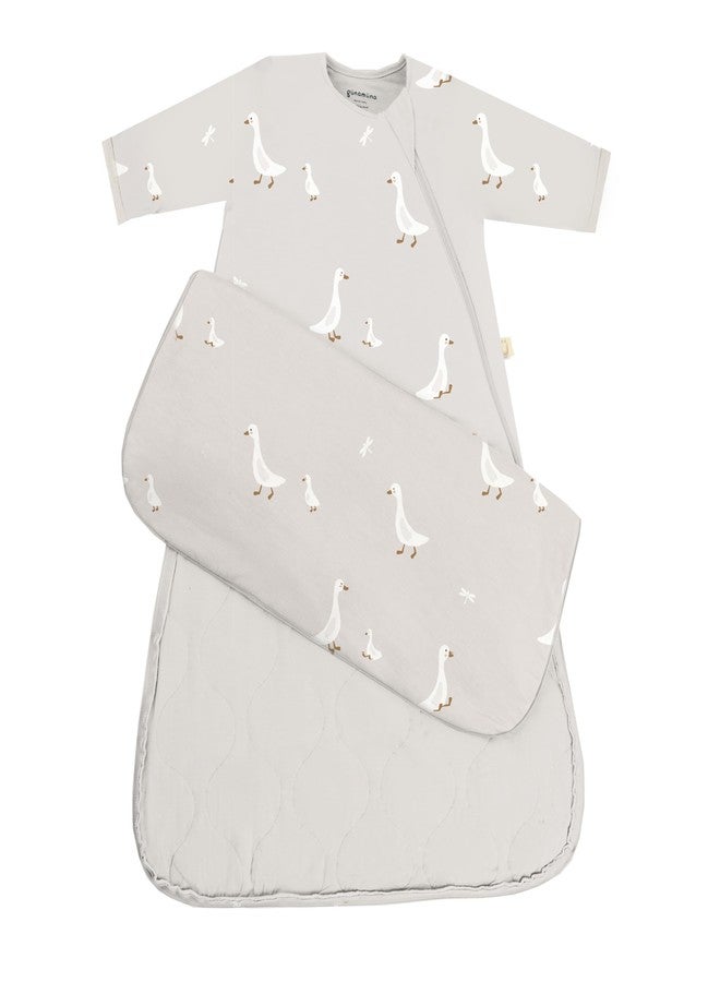 GUNAMUNA Unisex Baby Long-Sleeve Wearable Sleep Bag, 0.5 TOG, Soft Rayon, Easy Diaper Changes, Goose, 18-24 Months - Image 1