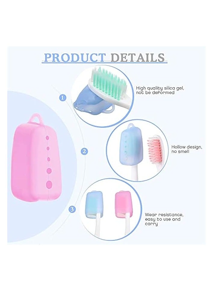 PROMASS Toothbrush Protective Cover, 5 Pack Travel Toothbrush Holders Portable Toothbrush Head Covers Colorful Toothbrush Cap Covers Toothbrush Travel Containers Silicone Toothbrush Covers Toothbrush - Image 4