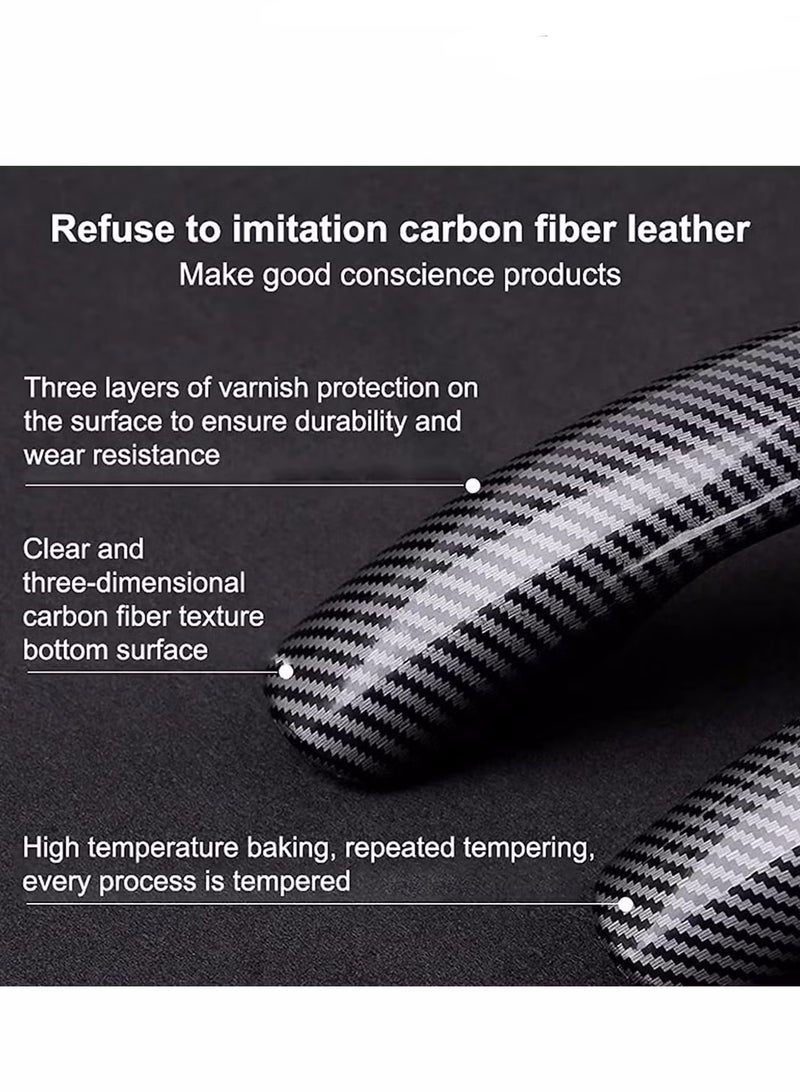 YelaJoy Universal Car Steering Wheel Cover Carbon Fiber, Automobile Interior Accessories Sport Carbon Fiber Car Steering Wheel Cover,  Non-Slip Car Wheel Protector Universal for Diameter 38cm (Black) - Image 3