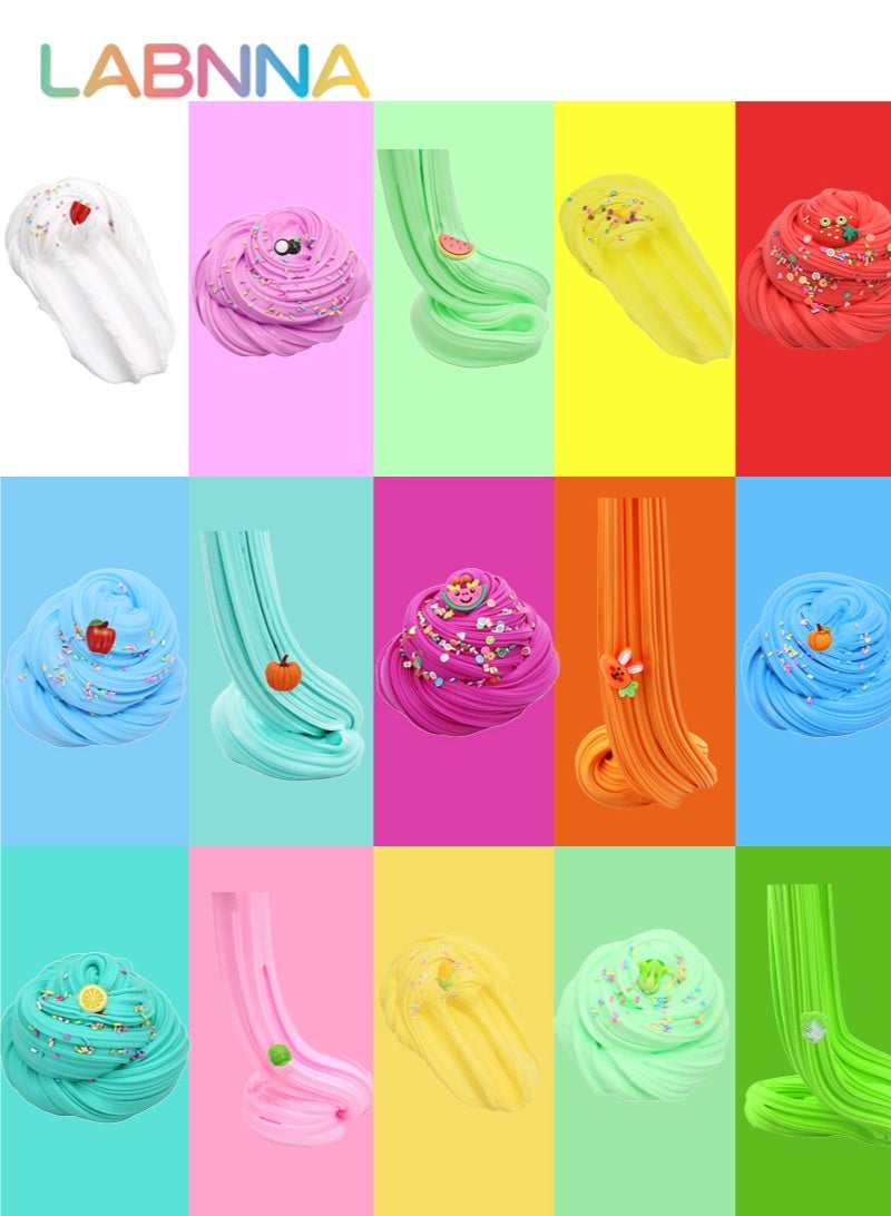 LABNNA 20 Pack Two-Toned Butter Slime Kit for Girls,Super Soft and Non-Sticky Toy,DIY Educational Slime Toys for Kids,Party Favor Birthday Gift for Kids Girls & Boys - Image 5