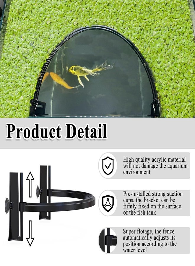Pryitier Aquarium Floating Plant Corral, Floating Plant Barrier Self Adjusts to Water Level Duckweed Fence Keeps The Floaters Away from The Filter - Image 2