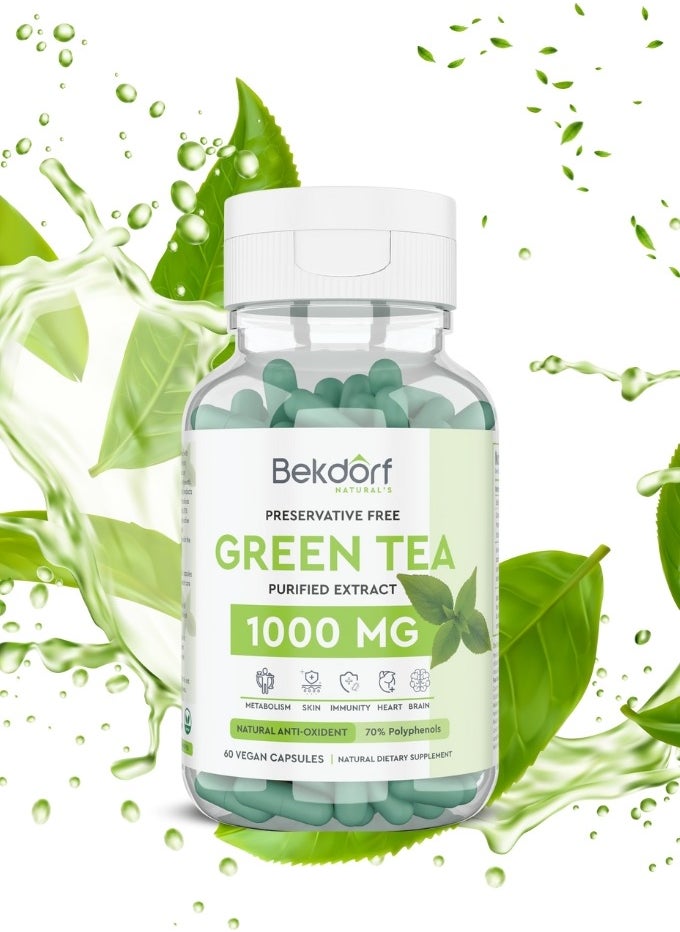 Green tea 1000 mg(Preservative Free)60 Capsules - pzsku/Z1618770993E2130FA0B9Z/45/_/1723219578/27e2745f-fc6c-4d05-8271-665fa59eb7f7