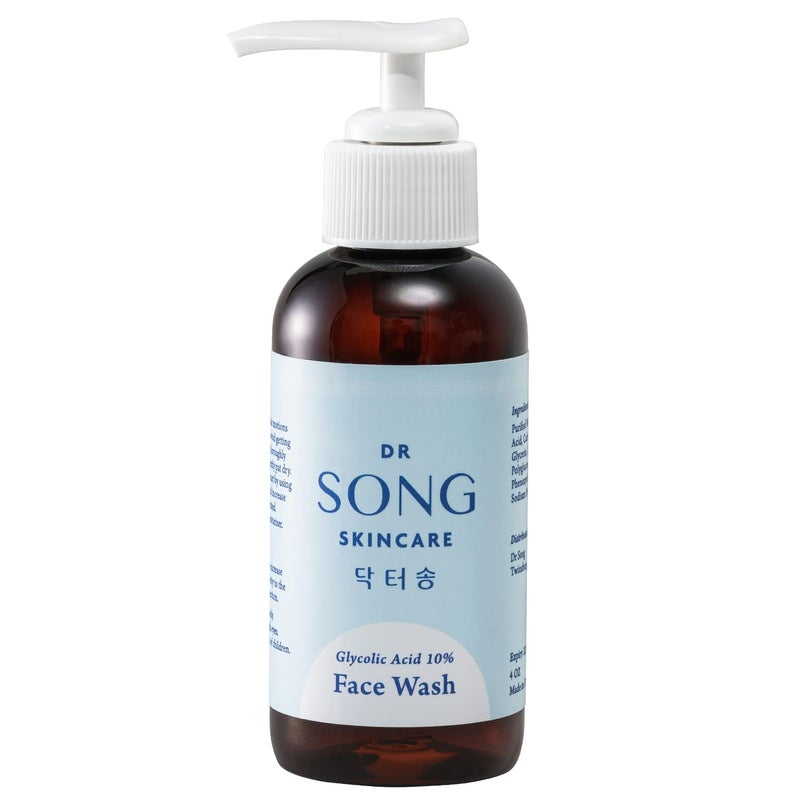 Dr Song العناية بالبشرة الكورية - غسول الوجه بحمض الجليكوليك من الدكتور سونغ - غسول مقشر للوجه مع 10% حمض جليكوليك، AHA لمكافحة الشيخوخة، حب الشباب والتجاعيد جمال كوري - Image 1
