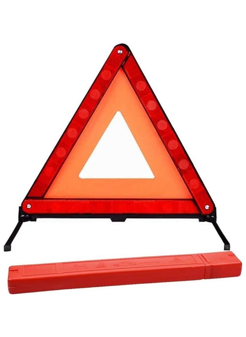 Scrolls - Reflective Warning Triangle, Foldable Safety Warning Triangle for Roadside Breakdowns, Warning Triangle with Storage Box for Car Emergencies Accessories (1 pack) - Image 1