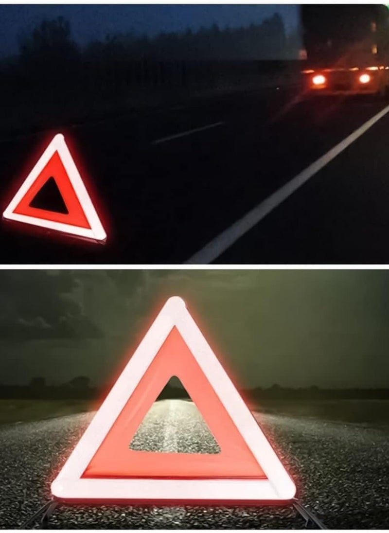 Scrolls - Reflective Warning Triangle, Foldable Safety Warning Triangle for Roadside Breakdowns, Warning Triangle with Storage Box for Car Emergencies Accessories (1 pack) - Image 1