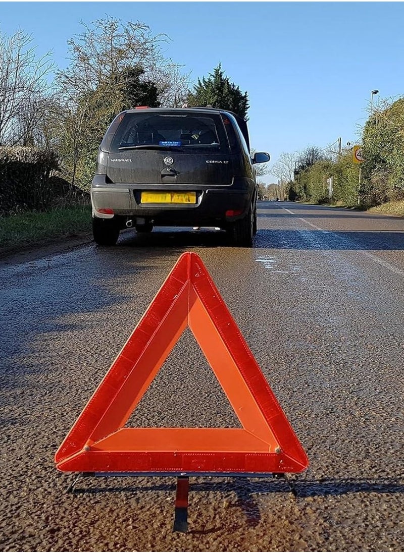 Scrolls - Reflective Warning Triangle, Foldable Safety Warning Triangle for Roadside Breakdowns, Warning Triangle with Storage Box for Car Emergencies Accessories (1 pack) - Image 1
