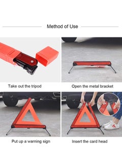 Scrolls Reflective Warning Triangle, Foldable Safety Warning Triangle for Roadside Breakdowns, Warning Triangle with Storage Box for Car Emergencies Accessories (1 pack)  - Image 5