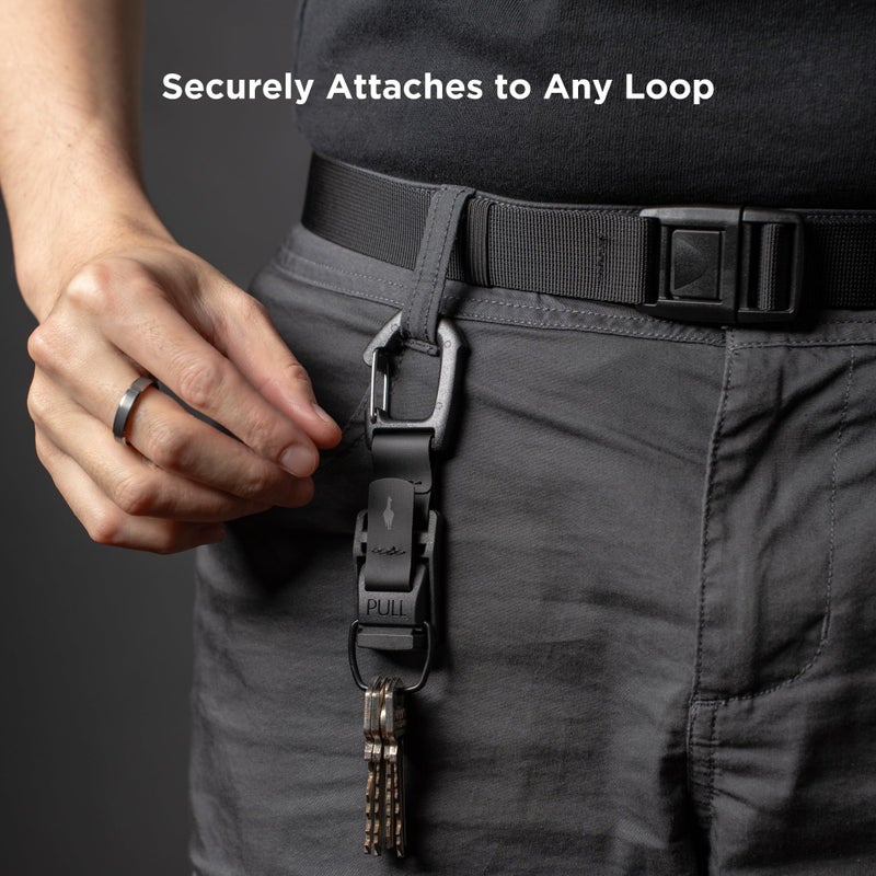 ALPAKA HUB Carabiner: Quick Release Keychain with Magnetic Belt Clip - EDC Carabiner for Keys - Tactical Gear & Backpack Accessories - Attach to ALPAKA Sling Bag, Belt Loops, and More - Image 2