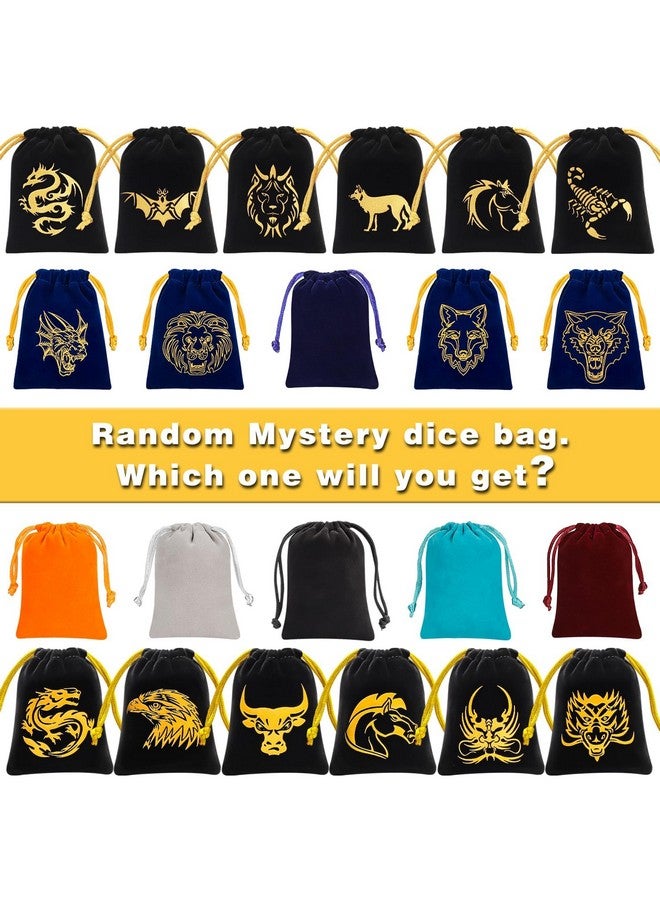 QMAY Polyhedral Dice - 8PCS Mystery Dice Set, Various Styles DND Dice, Random D&D Dice Patterns & Dice Bag, DND Gifts, Suitable for Dungeons and Dragons, RPG, MTG,Role Playing Table Game - Image 4