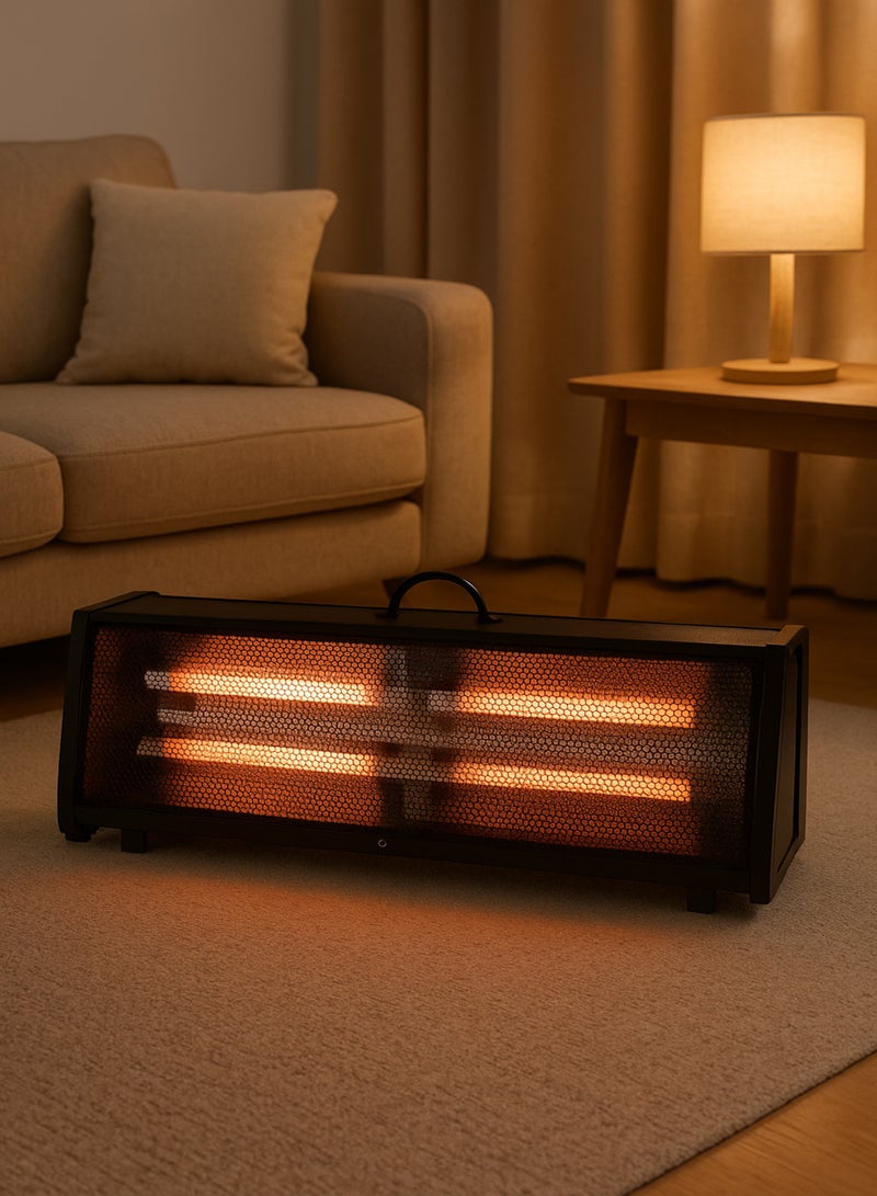 Home Master Home Electric Heater 1600W – Model HM-2680 – Modern and Elegant Design for Fast and Safe Heating – Balanced Heat Distribution with 2 Heating Tubes and a Durable High-Quality Body - Image 3