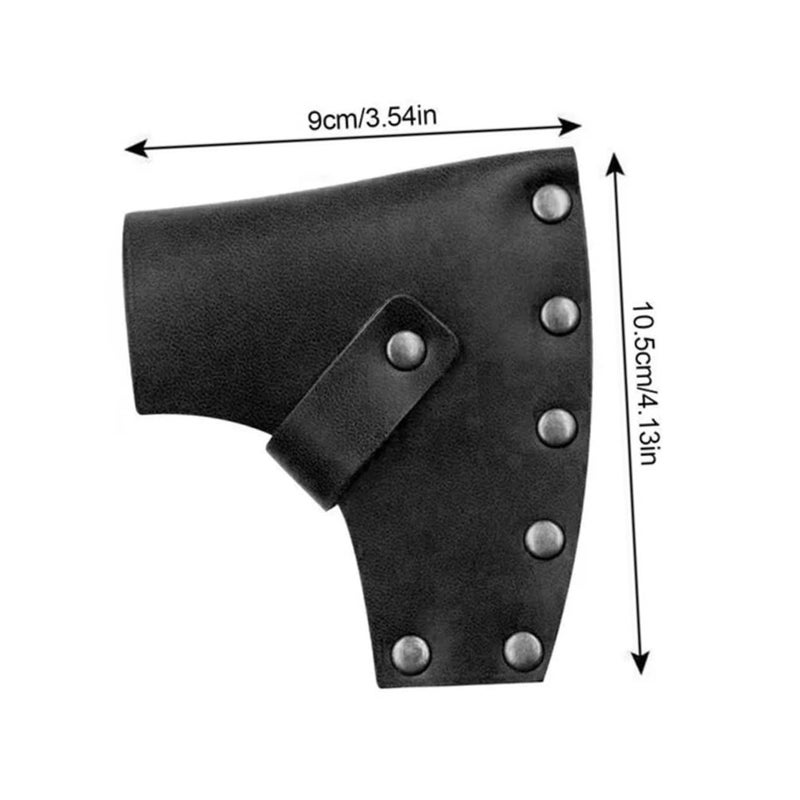 Handcrafted Cowhide Axe Sheath Leather Hatchet Cover Protective Sleeve for Camping Outdoor - Image 3