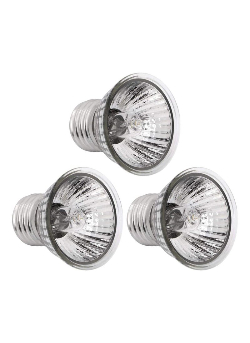 Generic 3 Pack 75W UVA+UVB Bulbs Heat and Light for Reptiles and Amphibian Tanks Terrariums and Cages Heat Lamp Basking Lamp Heater Light Replacement Bulbs Works with Various Lamp Fixtures  - Image 1