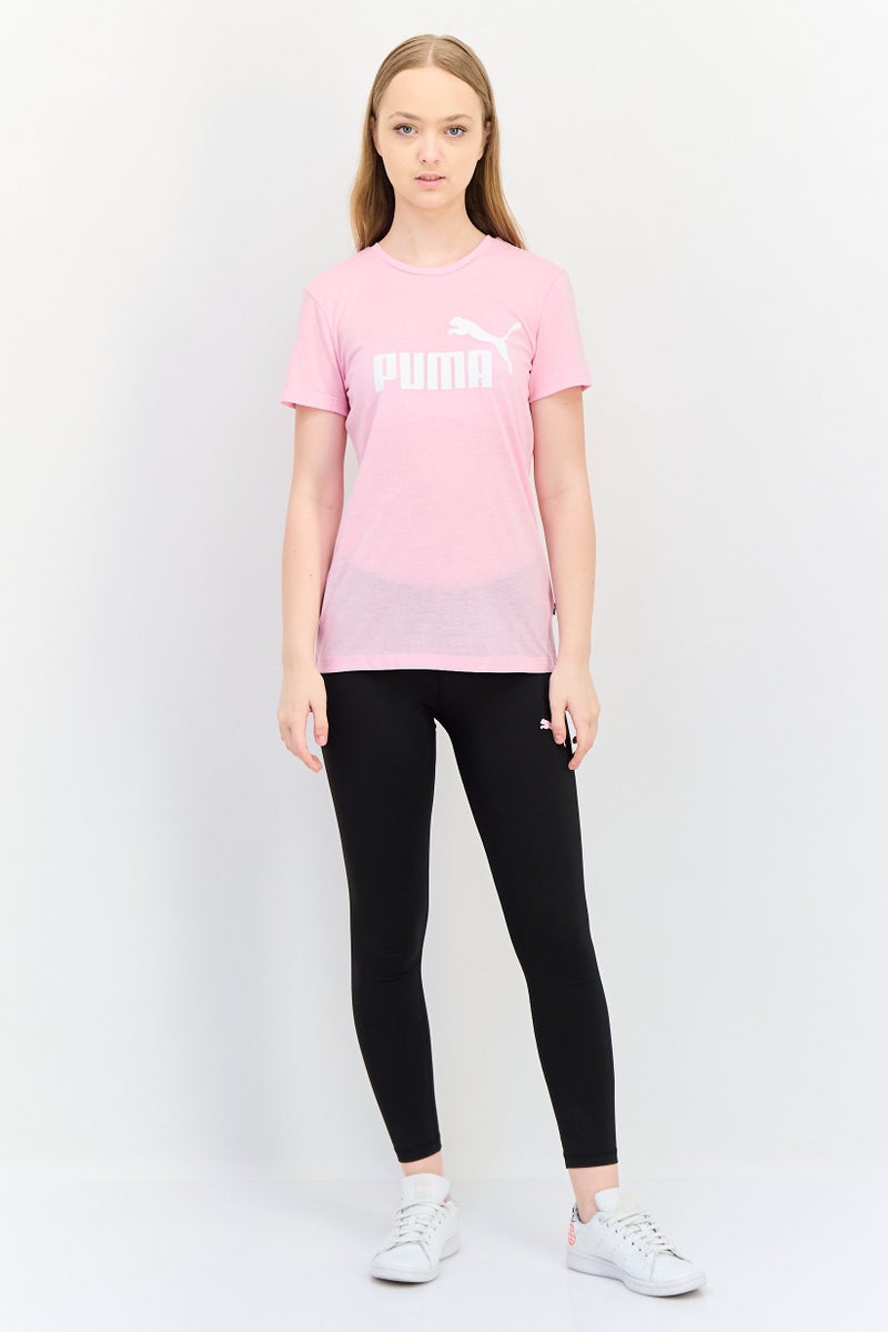 PUMA Women Sportswear Fit Brand Logo Short Sleeves Outdoor T-Shirt, Pink - Image 2