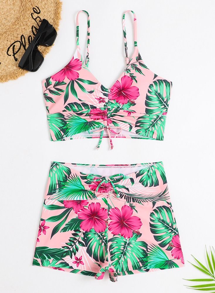 Loquat 2 Piece Boxer Swimsuit Beach Bikini 