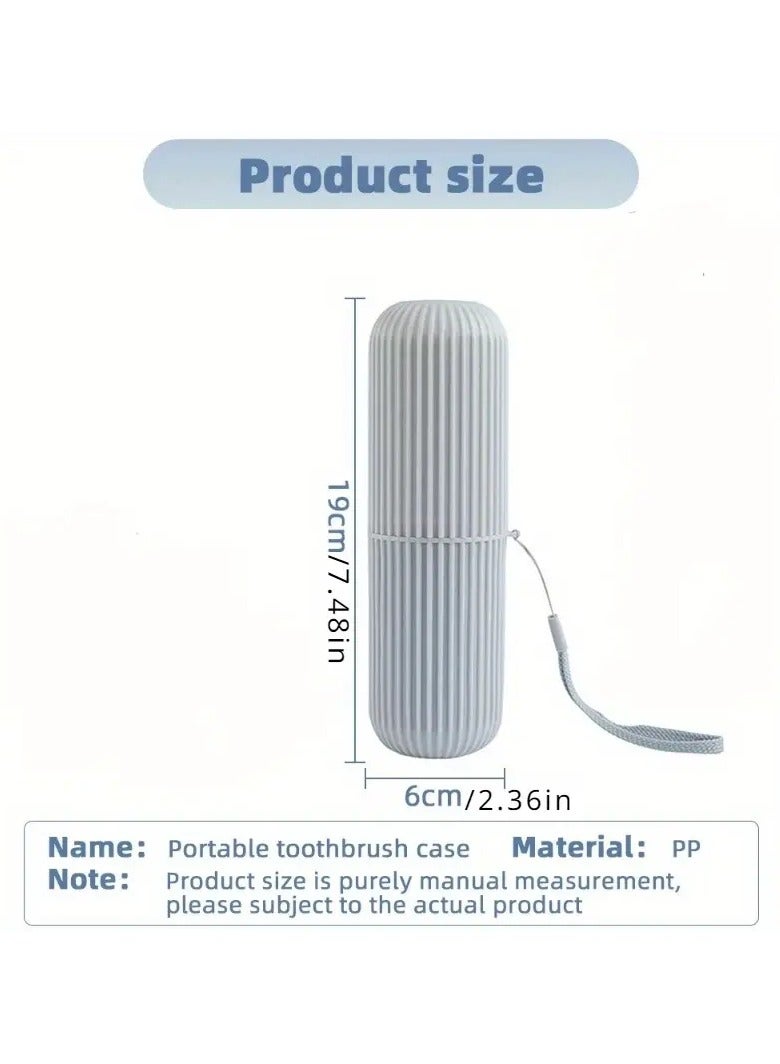 Loquat Portable Travel Toothbrush Case  Toothpaste Holder Toothbrush Caps Cover Simple Travel Toothbrush Box Portable Mouthwash Toothbrush Toothpaste Storage For Business Trips  Camping  Hiking - Image 5