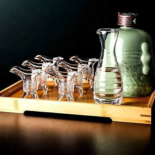 Tom's Wheezes 1-Ounce Retro Shot Glasses set of 6 - Drinking like an Ancient King/Queen - Unique Clear Glass Sipping Cup Dispenser Bulk for liquor Soju tequila Whiskey Baijiu - Image 5