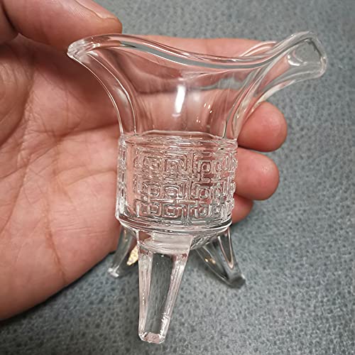 Tom's Wheezes 1-Ounce Retro Shot Glasses set of 6 - Drinking like an Ancient King/Queen - Unique Clear Glass Sipping Cup Dispenser Bulk for liquor Soju tequila Whiskey Baijiu - Image 4