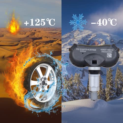 AdvanEX Tire Pressure Sensor 315 Mhz Compatible with Toyota Sequoia Sienna Tundra Replaces OE 42607-08010 42607-0C070 Set of 4pcs Tire Pressure Monitoring System Sensor - Image 4