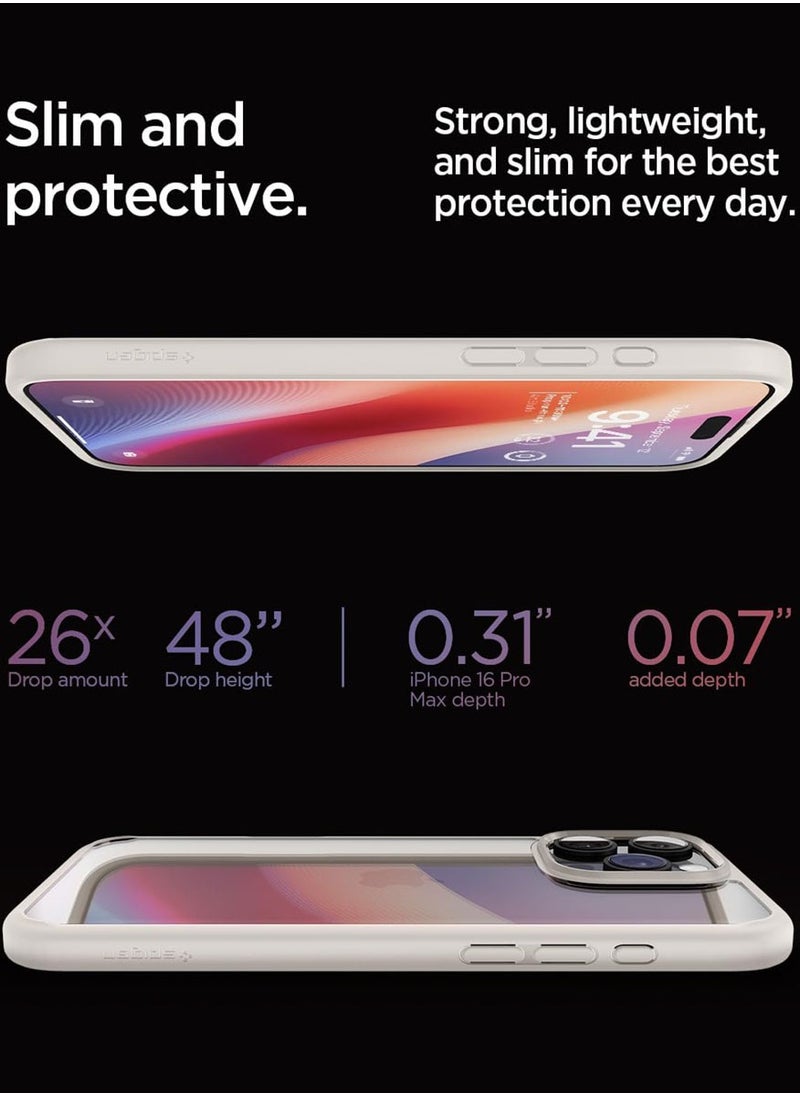 Spigen - Ultra Hybrid iPhone 16 Pro Max Case Cover (2024) - Natural Titanium - Image 1