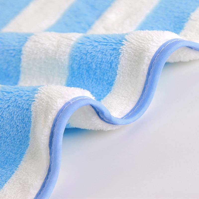 Super Soft Bath Towels 76x34cm Coffee Striped Bathroom Towels - 100% Polyester Absorbent Shower Towels for Home Hotel Gym Travel - Image 3