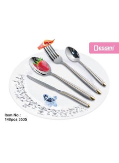 Dessini 148Pcs Cutlery Set Silver/Gold - pzsku/Z161929053117C009926BZ/45/_/1667301356/014abfd9-c2e2-4839-a11b-9c215e515c4a