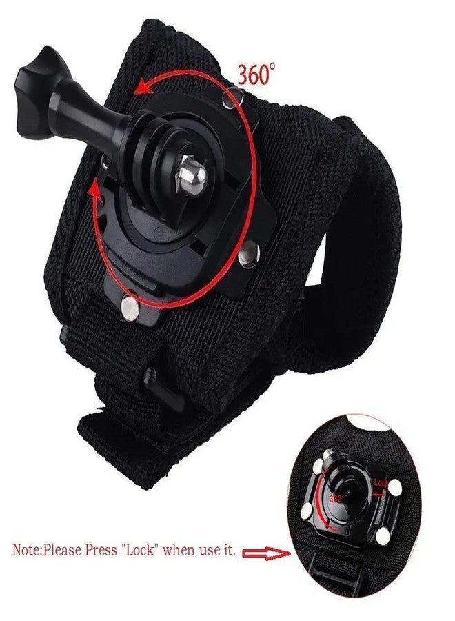OAHU 360 Degree Rotation Glove Style Band Wrist Strap Mount Strip Belt for GOPRO Hero 6/5/ 5 Session/ 4 Session/ 4/3+/ 3/2/ 1, Xiaoyi and Other Action Cameras, with Long Handle Screw - Image 3