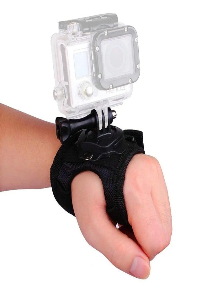 OAHU 360 Degree Rotation Glove Style Band Wrist Strap Mount Strip Belt for GOPRO Hero 6/5/ 5 Session/ 4 Session/ 4/3+/ 3/2/ 1, Xiaoyi and Other Action Cameras, with Long Handle Screw - Image 2
