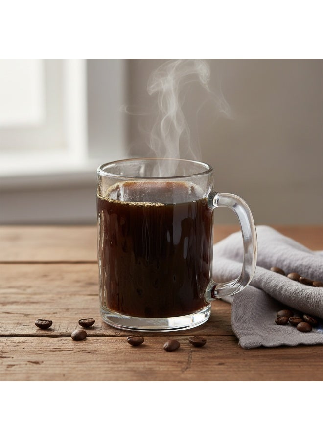 AKDC Crystal Textured Glass Mug 300ml | Bark Pattern Heavy Base | Hot & Cold Drinks - Image 4