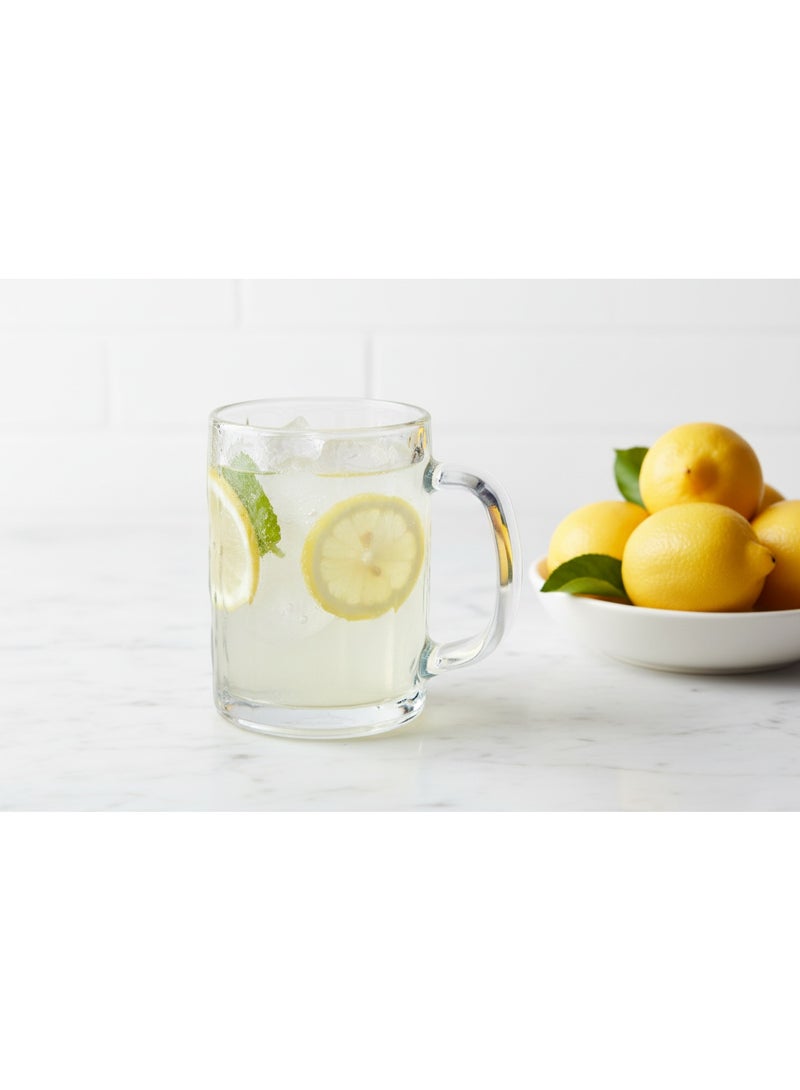 AKDC Crystal Textured Glass Mug 300ml | Bark Pattern Heavy Base | Hot & Cold Drinks - Image 3