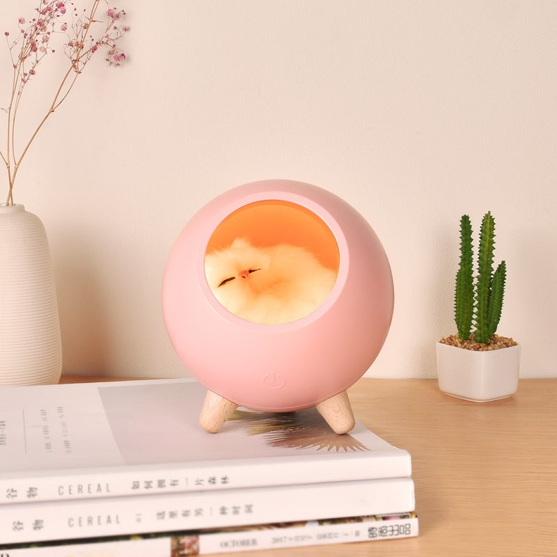 Creative tent speaker lamp birthday gift for girls practical high sense girlfriend atmosphere night light gift Pink Cat Nest 