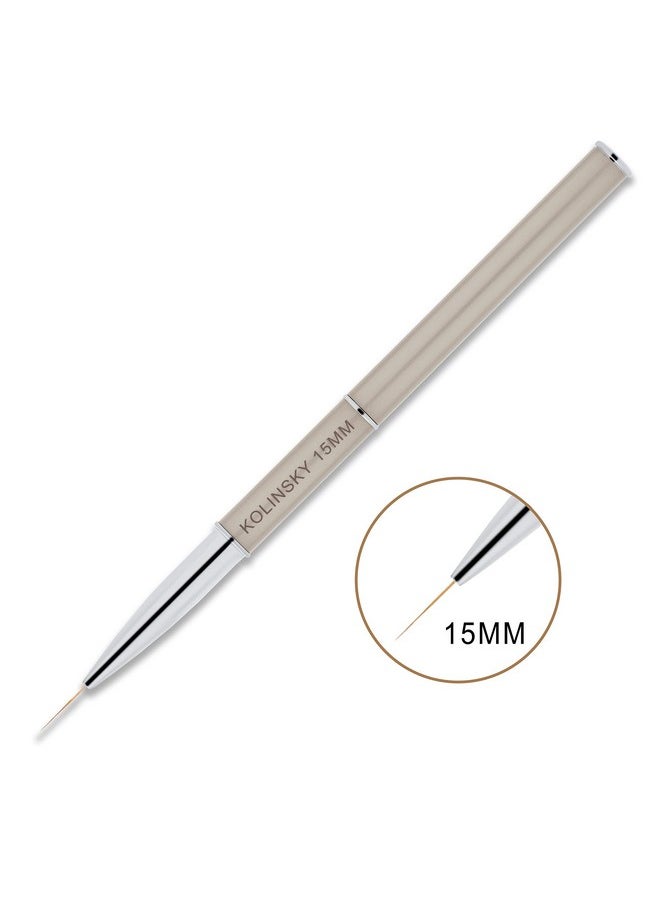 Beaute Galleria 1 Piece Kolinsky Sable Nail Art Liner Striping Brush For Thin Fine Line Drawing Detail Painting Striping Blending One Stroke Acrylic Nail Art Brush (Size 15Mm) - pzsku/Z1619561C02CE8C5B21AFZ/45/_/1719251432/551eb5bb-00dc-4311-9968-a9bd8384b806