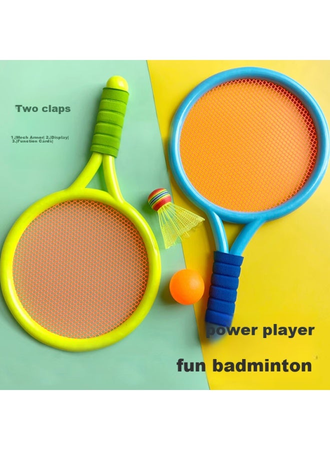 Yijan Children's Badminton Racket Toy, Outdoor Sports Tennis Racket Toy For Boys And Girls, 2 Rackets + 4 Balls - Image 1