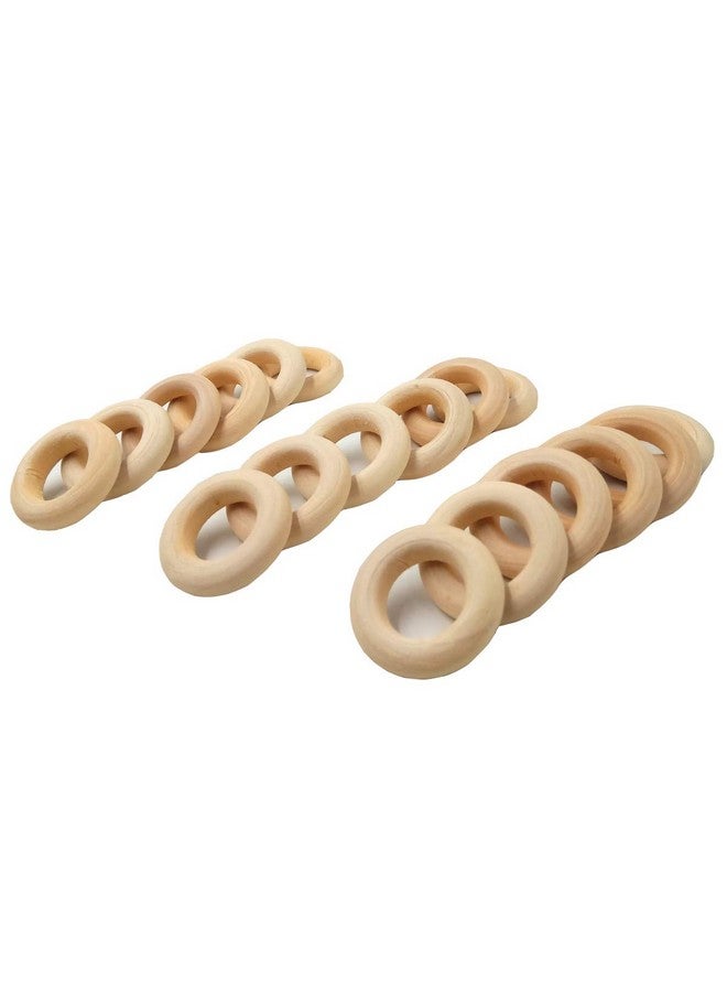 Alenybeby 30Mm Natural Wooden Ring Unfinished Solid 1.18In Wood Rings Circle For Ring Pendant And Connectors Jewelry Making Craft  - Image 2