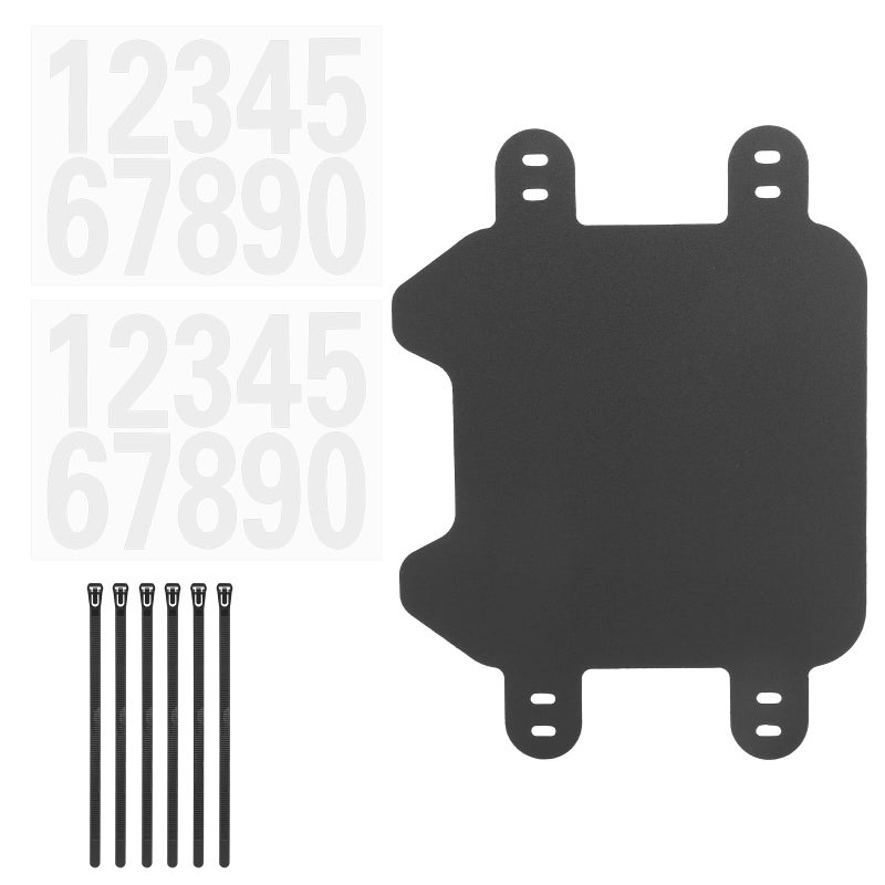 Fukaisu Motorcycle Front Number Plate ABS Plastic Ebike Front Plate Compatible with SurRon Light Bee X Electric Dirt Bike OffRoad Motorcycles Grey Number - Image 2