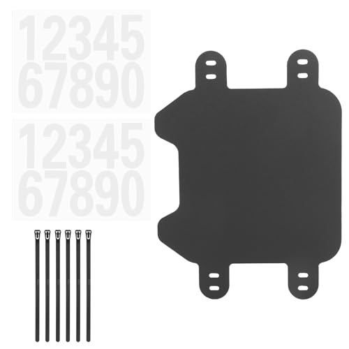 Fukaisu Motorcycle Front Number Plate ABS Plastic Ebike Front Plate Compatible with SurRon Light Bee X Electric Dirt Bike OffRoad Motorcycles Grey Number - Image 1