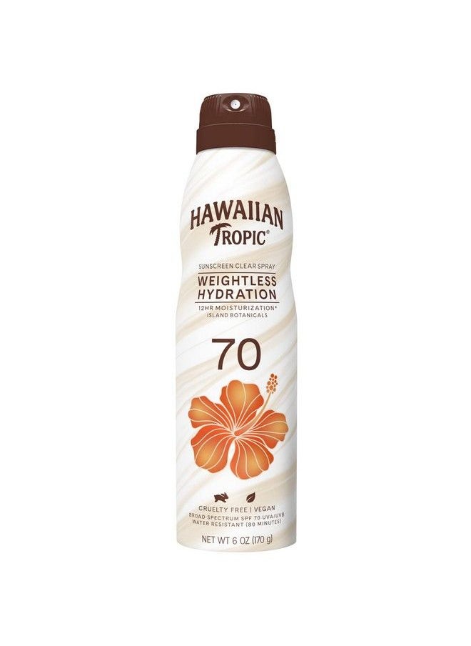 Hawaiian Tropic رذاذ واقي من الشمس خفيف الوزن بعامل حماية من الشمس 70: رذاذ واقي من الشمس بعامل حماية 70 عالي وواقي من الشمس خالٍ من الأوكسي بنزون وواقي من الشمس مرطب بعامل حماية 70، 6 أونصات  - Image 2