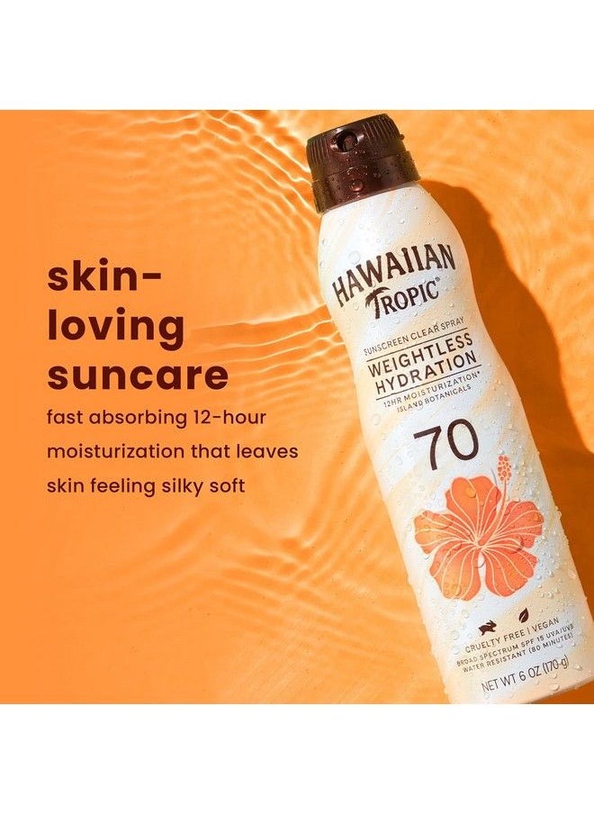 Hawaiian Tropic رذاذ واقي من الشمس خفيف الوزن بعامل حماية من الشمس 70: رذاذ واقي من الشمس بعامل حماية 70 عالي وواقي من الشمس خالٍ من الأوكسي بنزون وواقي من الشمس مرطب بعامل حماية 70، 6 أونصات  - Image 5